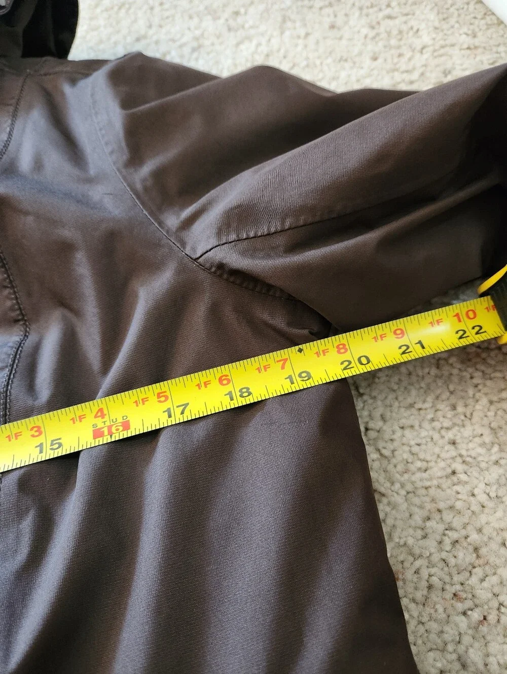 Eddie Bauer Women's Dark Brown Hooded Insulated Trench Coat - Size MT